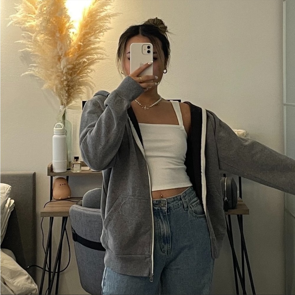 Target Grey Zip Up Hoodie